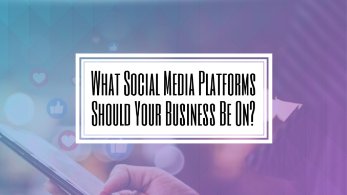 What Social Media Platforms Should Your Business Be On HILBORN