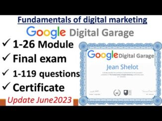 Fundamentals of Google digital Marketing,1-26 module, final exam, certificate – test passed 100% [Video] – MediaVidi