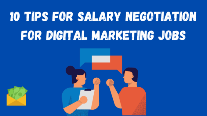 Salary Negotiation For Digital Marketing Jobs