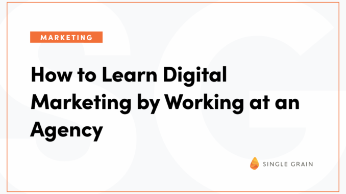 How to Learn Digital Marketing by Working at an Agency