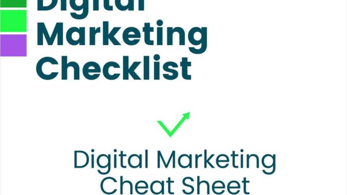 Digital Marketing Cheat Sheet Checklist - Paperpicks Leading Content Syndication and Distribution Platform