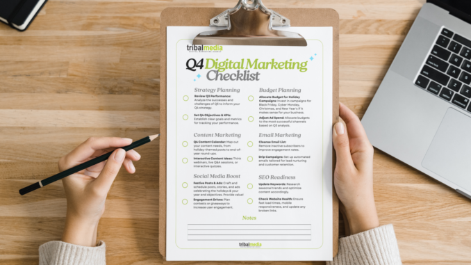 Q4 Digital Marketing Checklist [FREE DOWNLOAD] - Tribal Media