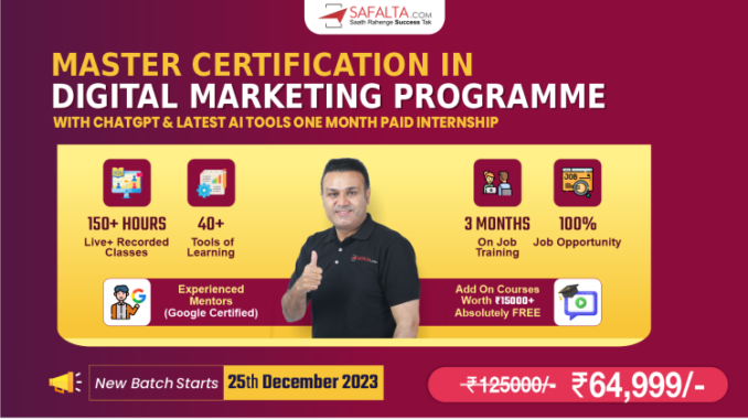 Master Digital Marketing Program: 6 Months Live Interactive Classes