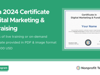 New! 2024 Certificate in Digital Marketing & Fundraising