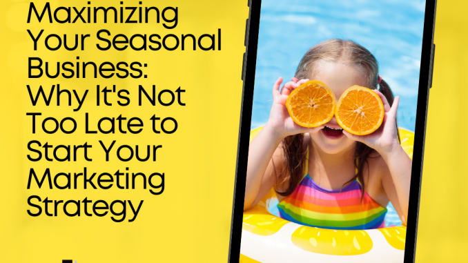 How To Maximize Your Seasonal Business Digital Marketing Plan in 2024 and Why It's Not Too Late to Start Building Your Strategy for Success!