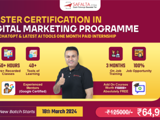 Master Certification Digital Marketing Program: 6 Months Live Interactive Classes